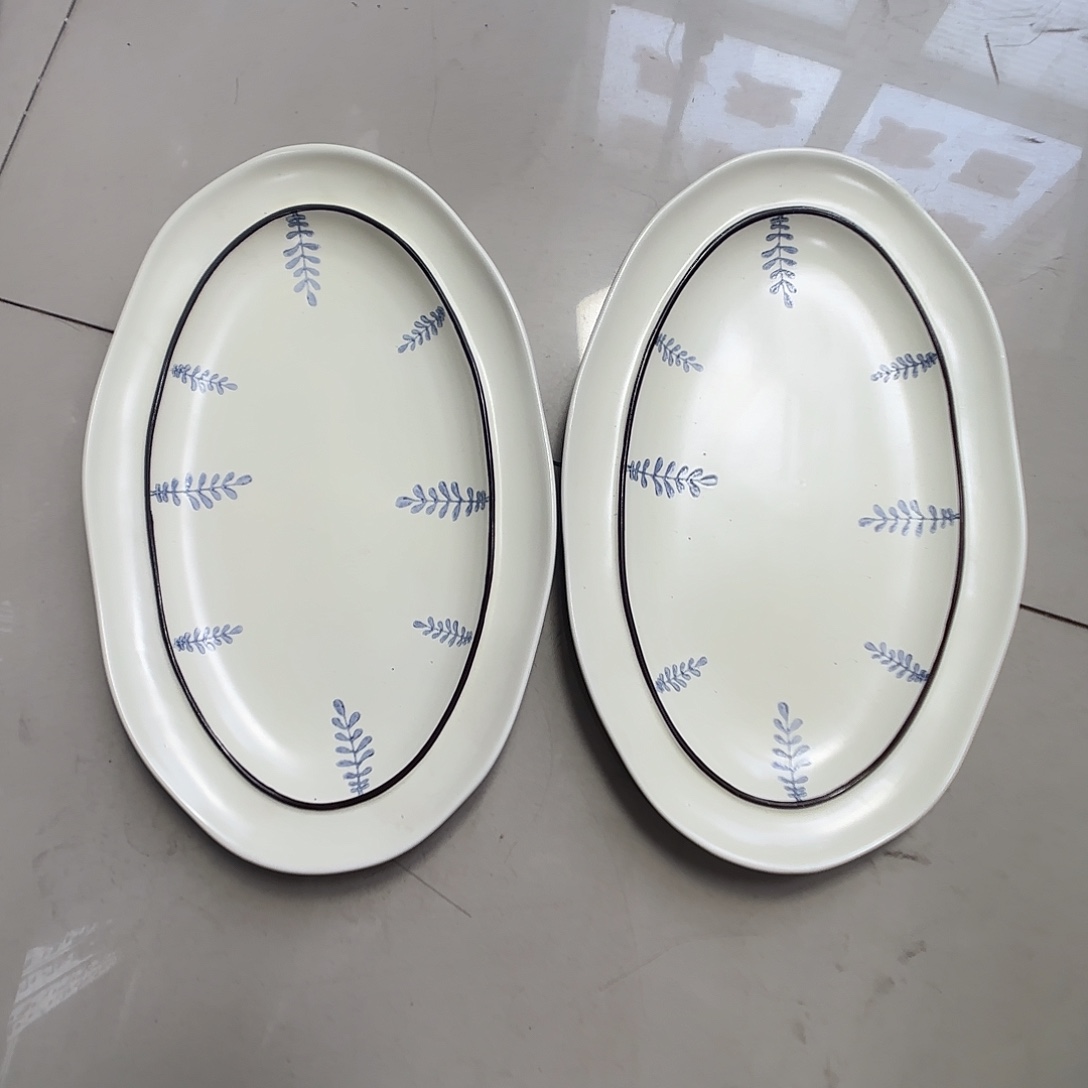 瓷片瑕疵特价陶瓷鱼盘