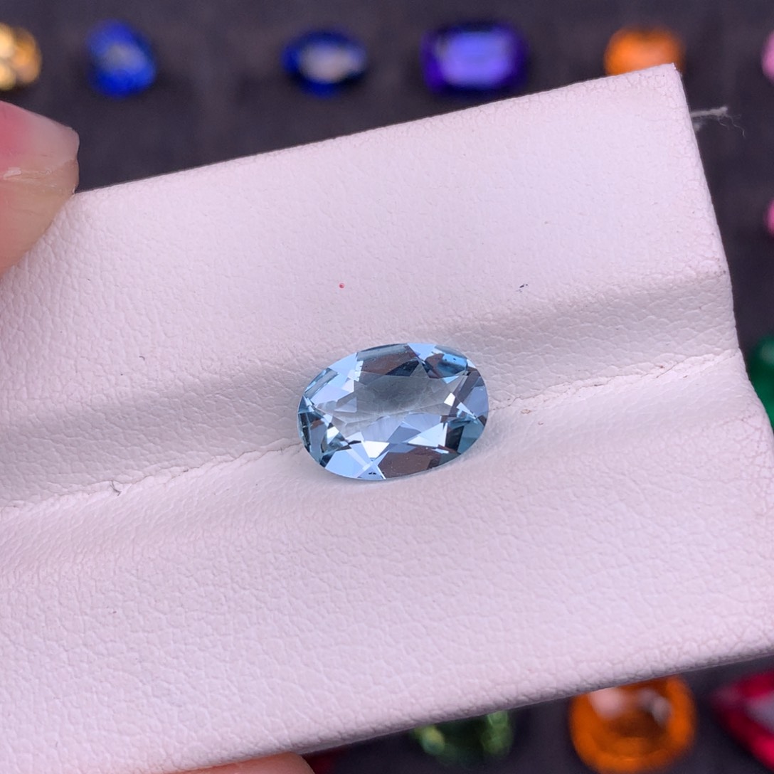 海蓝宝石裸石未镶嵌1.52ct特价海蓝宝