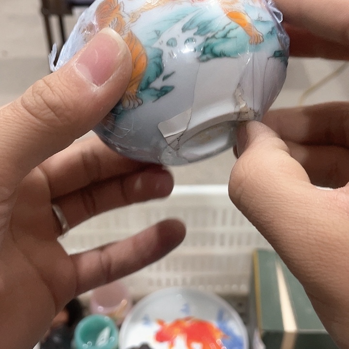 陶瓷茶具全部默认微瑕处理不影响使用完美主义者慎拍！