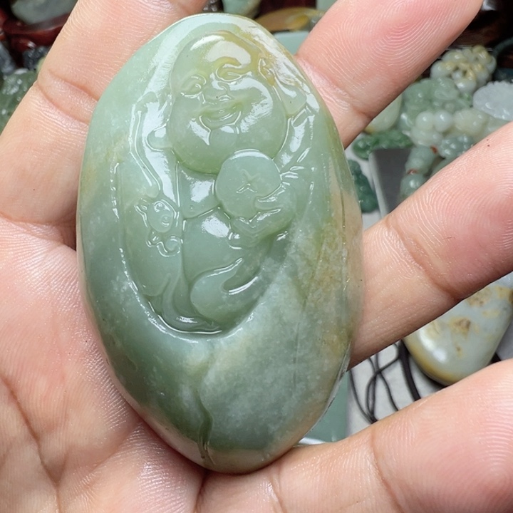 和田玉把件未镶嵌泡***?