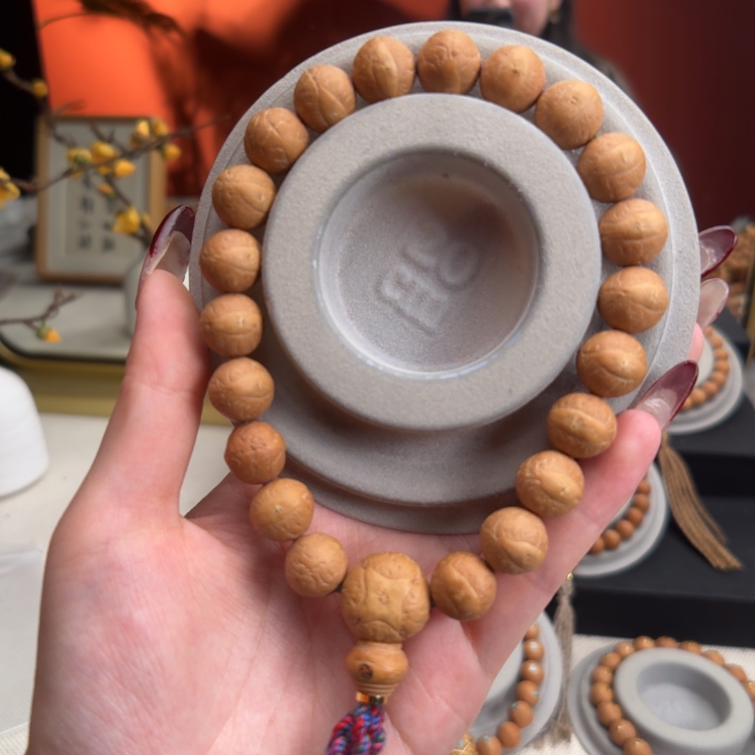 凤眼菩提手串12.5mm铁籽单圈素串头货新籽