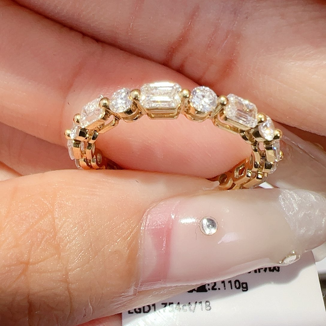 实验室培育钻石18K金镶嵌1.754