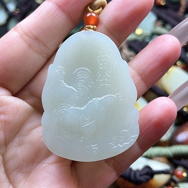 和田玉颈饰未镶嵌双面