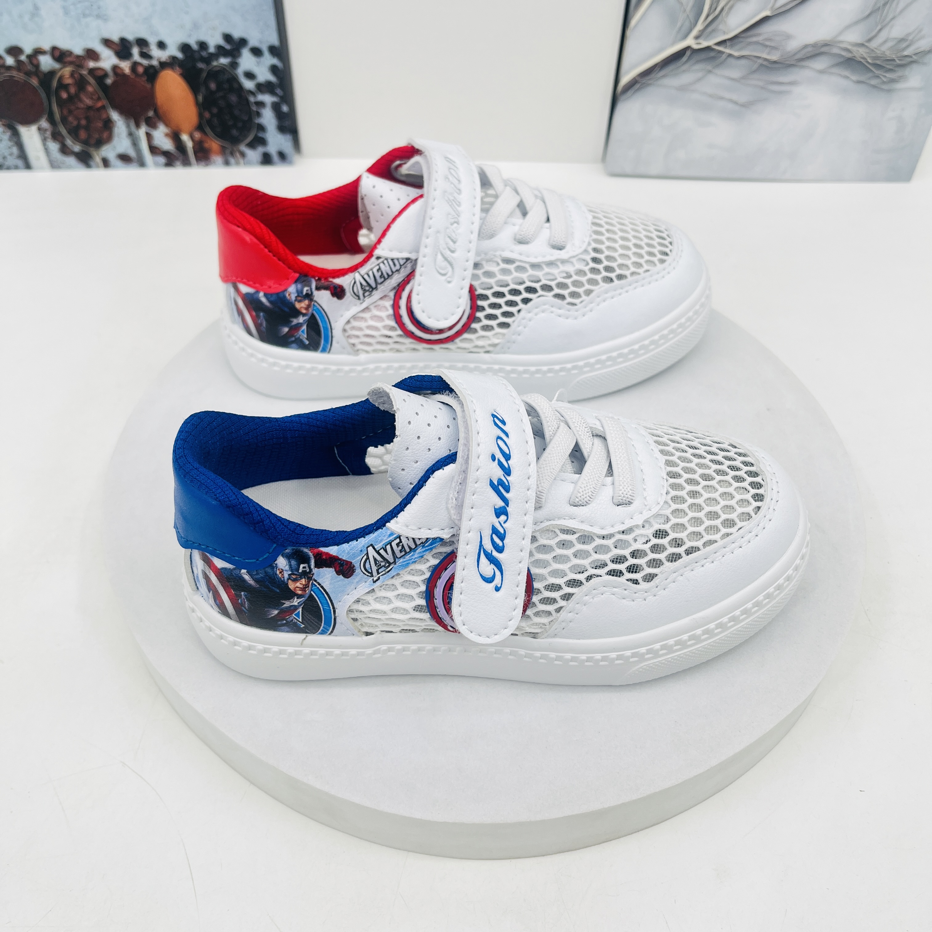 A2区9138夏款儿童休闲单网板鞋