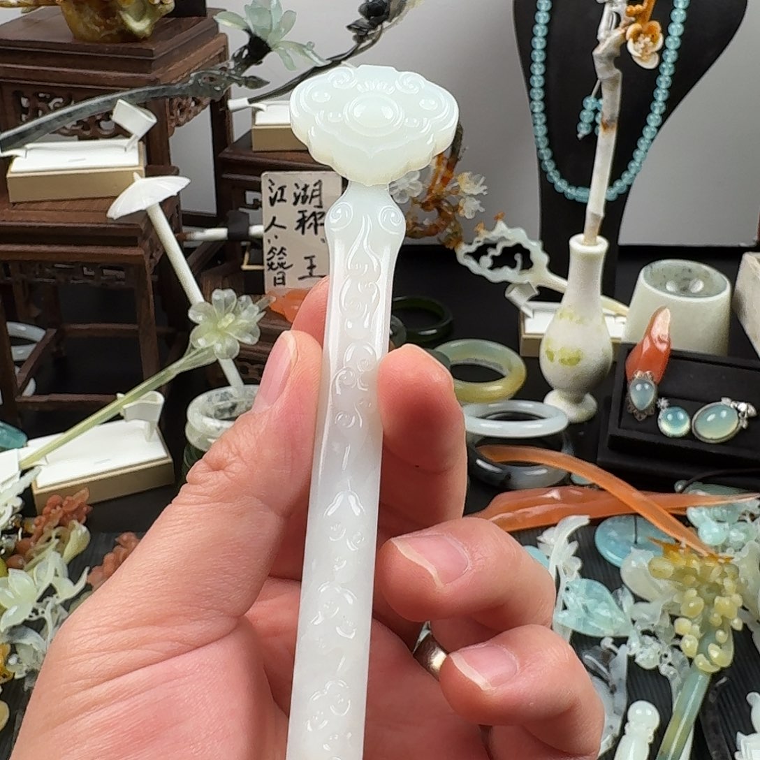 阿***g蛇纹石玉未镶嵌发饰