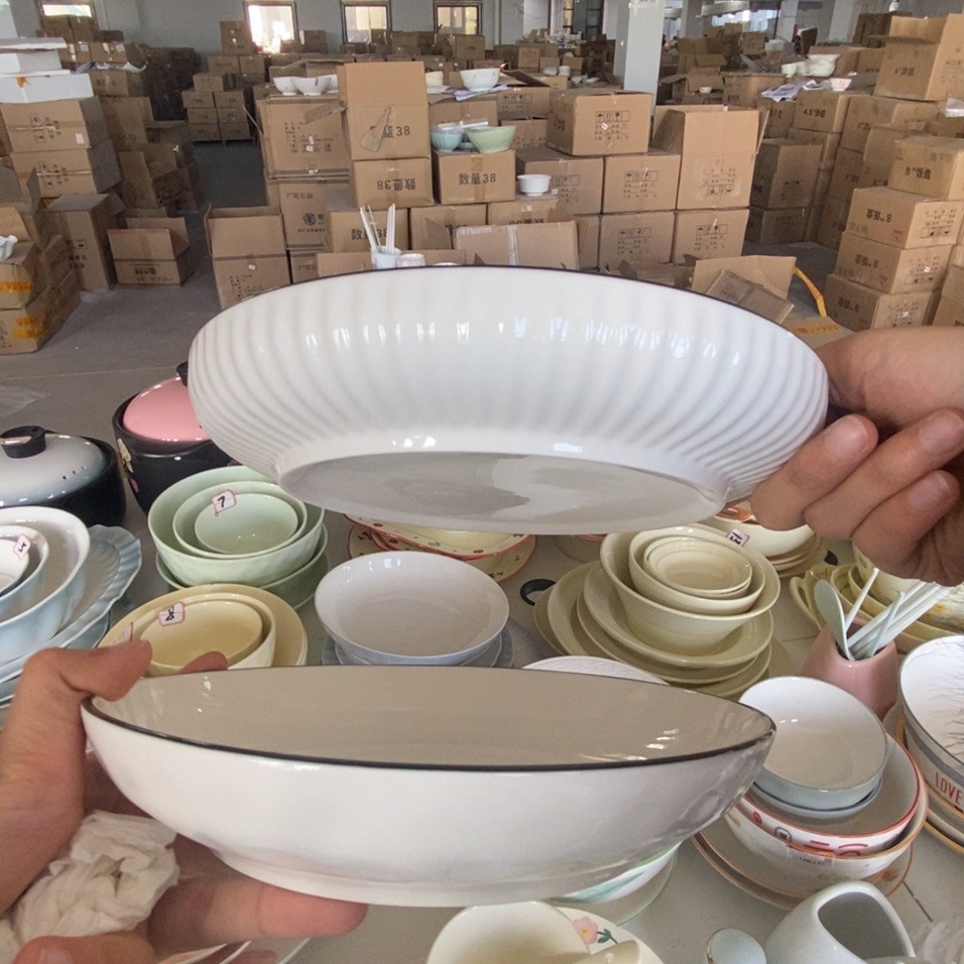 陶4个螺纹 2个大理石纹路 （8英寸）