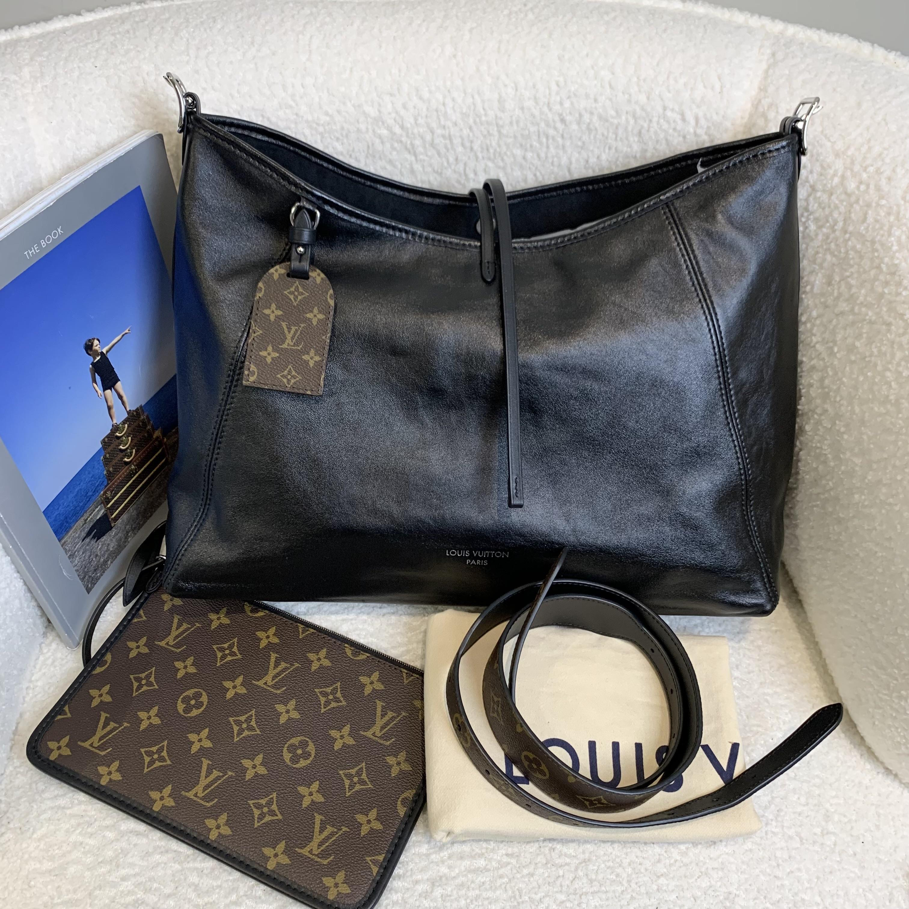 99新 LV 壹臻/黑色全皮carryall中号包 芯片/90187648