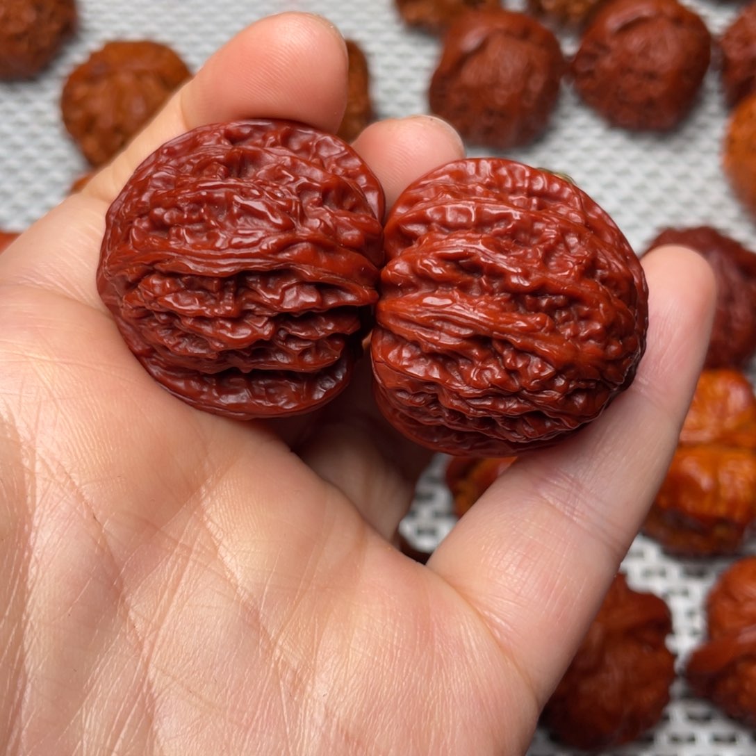 桃核吊坠文玩核桃 手把件 白狮子 35