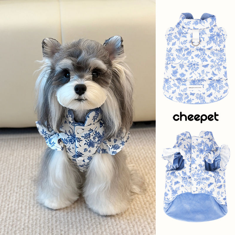 秋冬宠物狗狗保暖蝴蝶园飞袖马甲