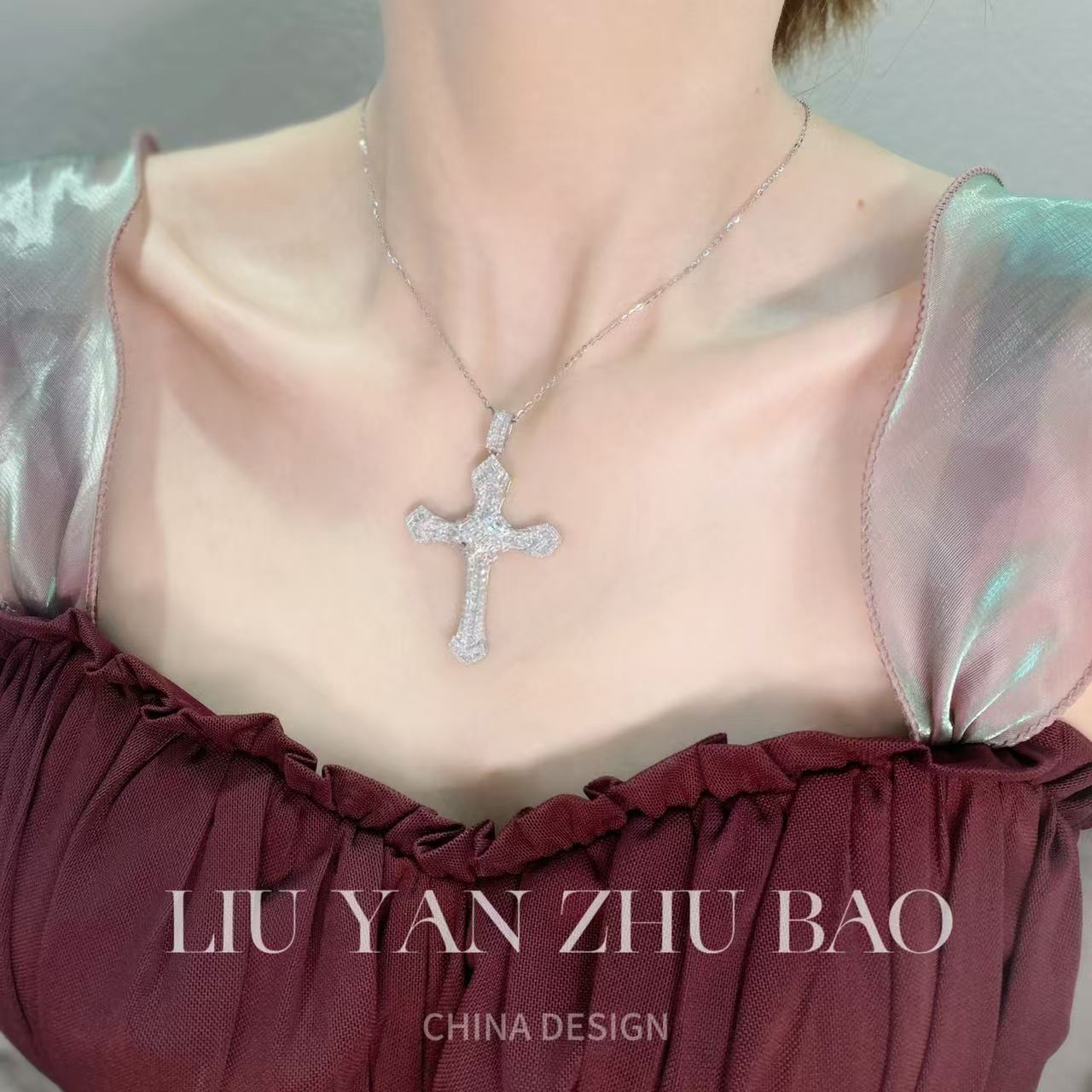【QianMeng】重金 ZSDZ01663 重版梯方十字架(不含链)