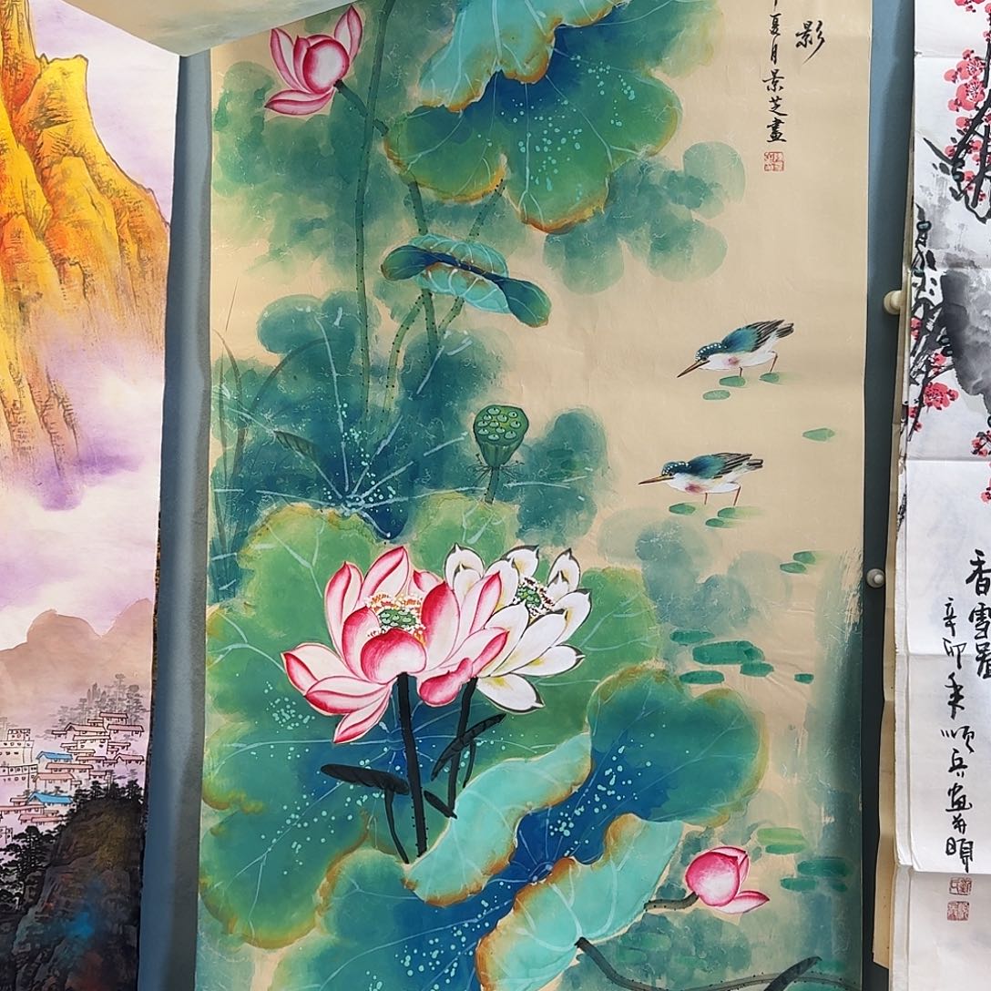 纯手绘国画作品好看四尺