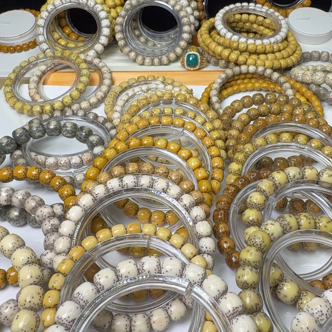 手串星月菩提石玉料