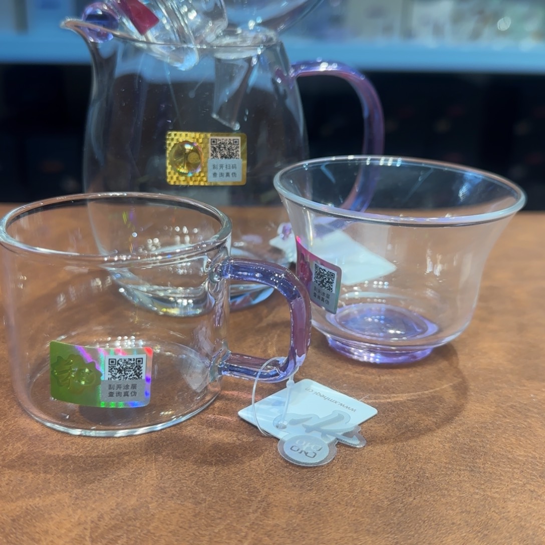 大***观禾器澄然➕言卿壶➕清禾杯一对➕清杯浅紫色