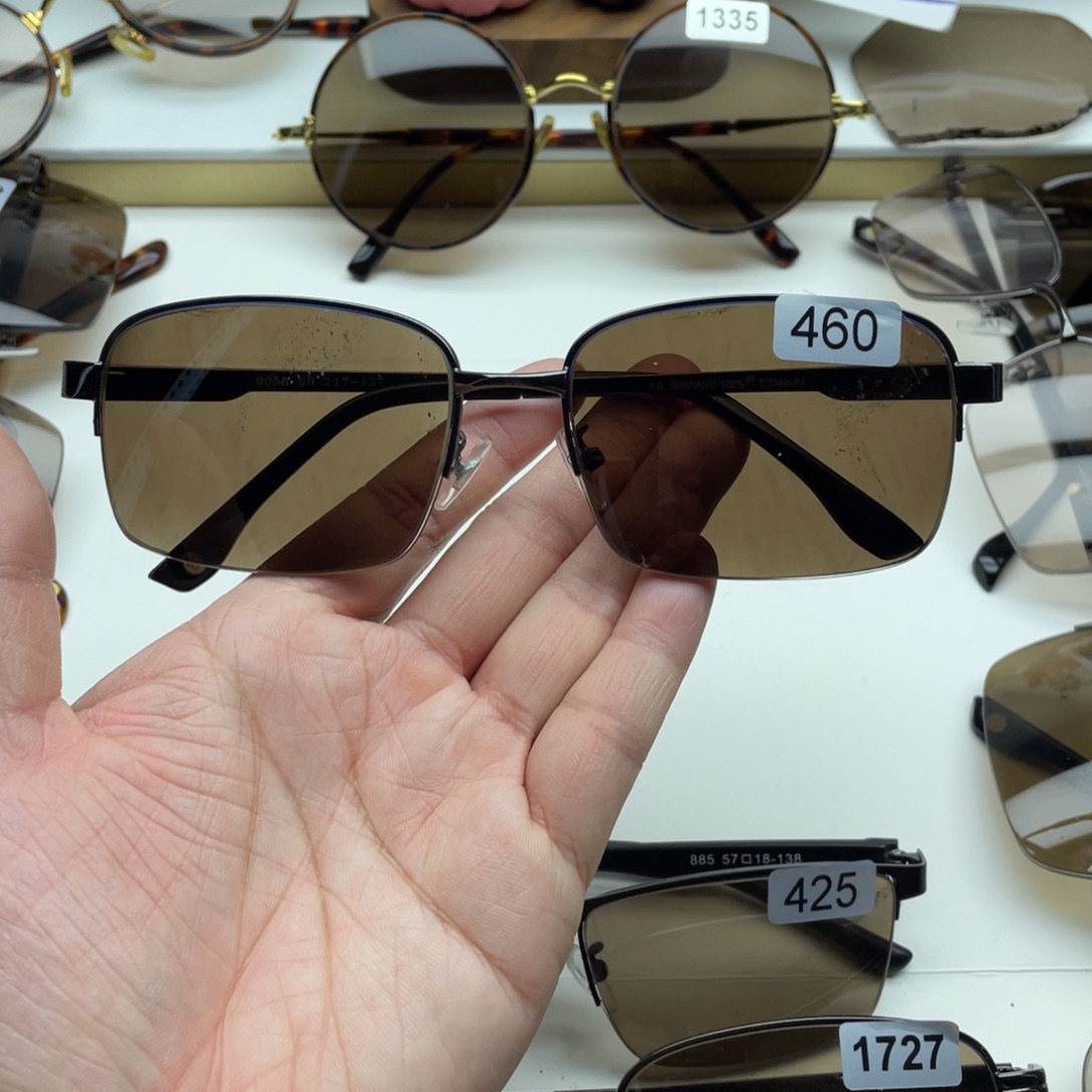 茶水晶半框眼镜 460