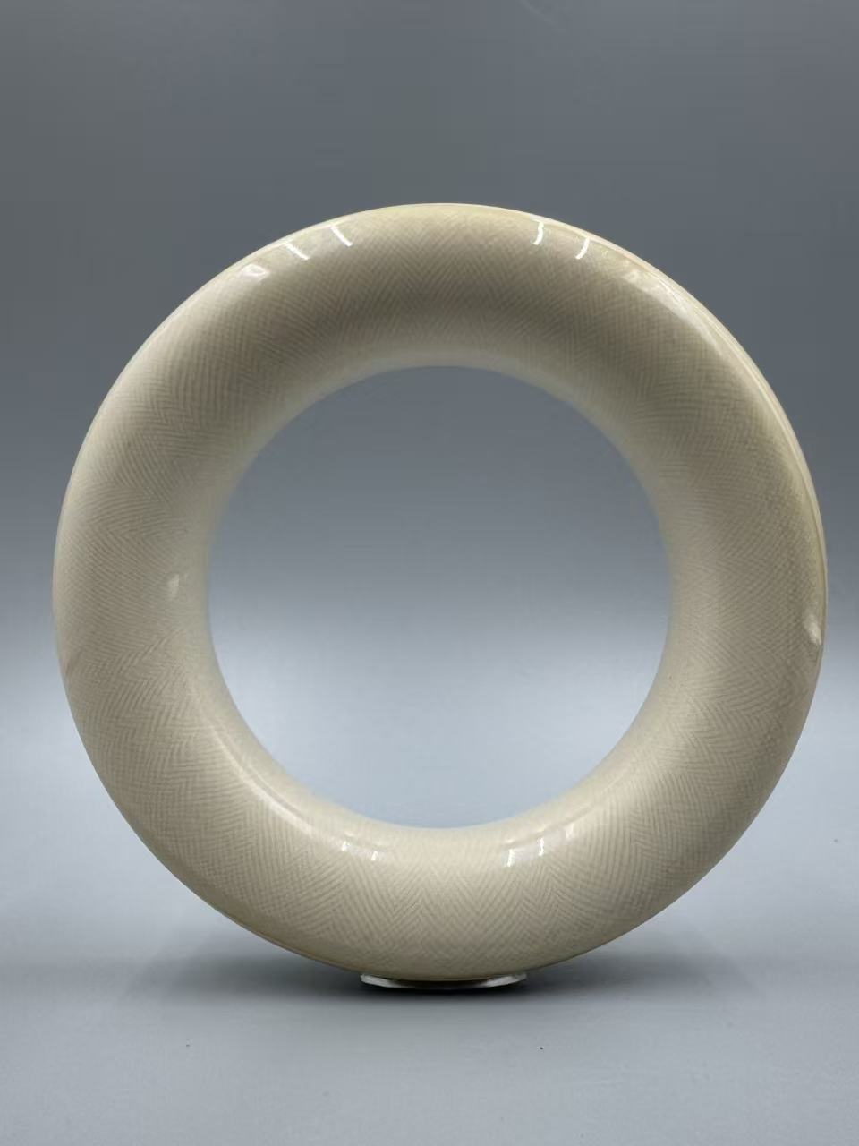 M50550天然猛犸 男士带皮西藏手镯 乾坤镯 金刚镯 大口径