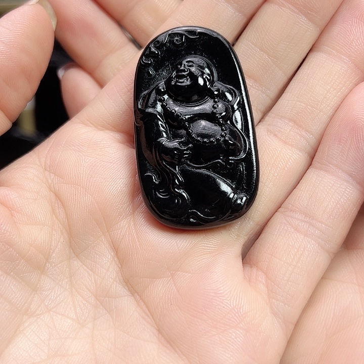 和田玉手链未镶嵌小佛公