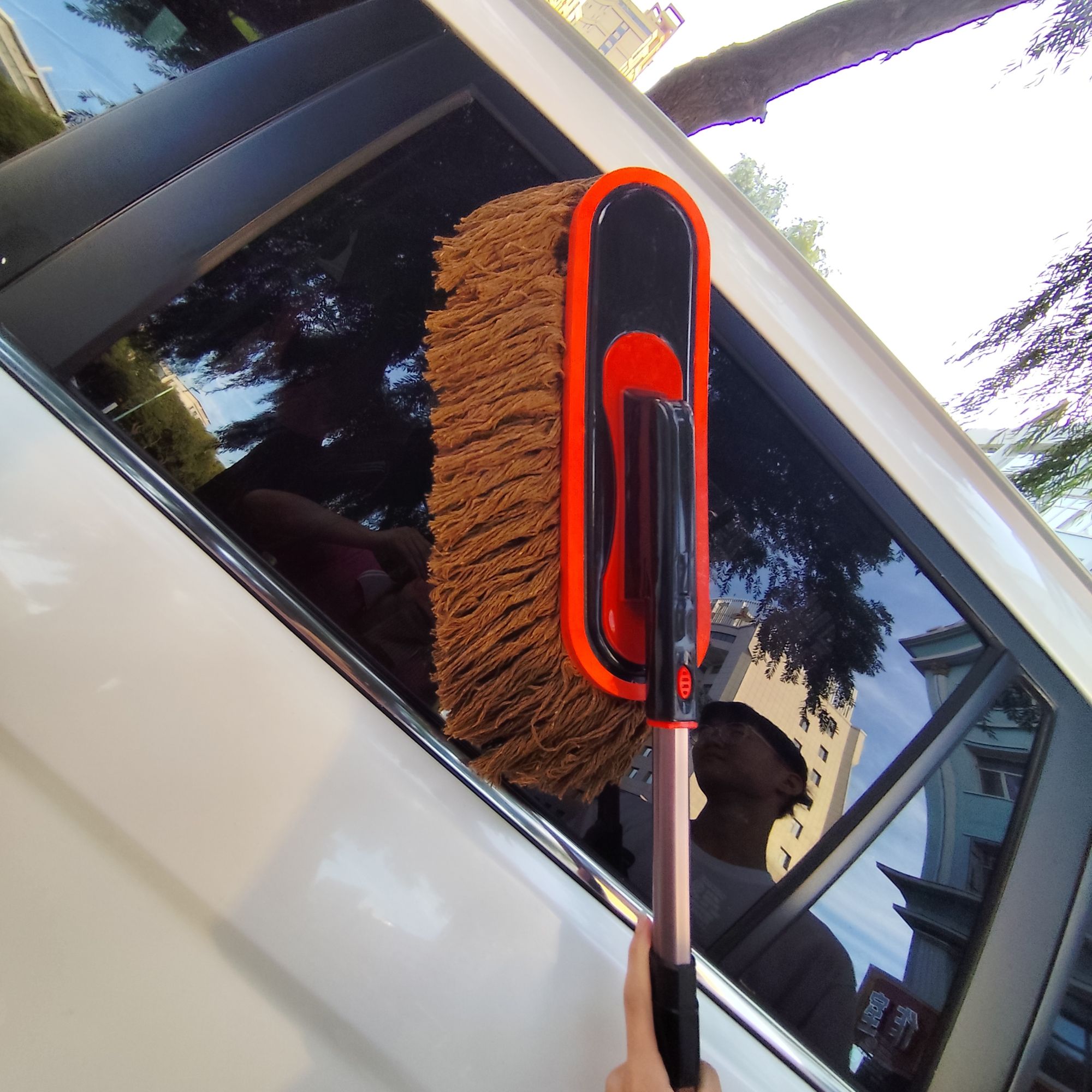 汽车除尘掸子擦车神器软毛伸缩洗车拖把扫灰扫雪蜡拖工具