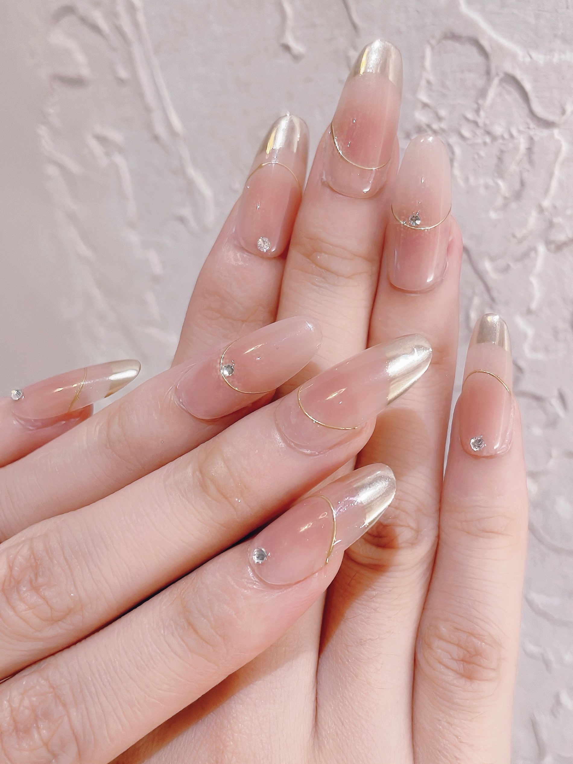 【金粉世家】夏季裸色纯欲法式手工显白手工穿戴甲A41