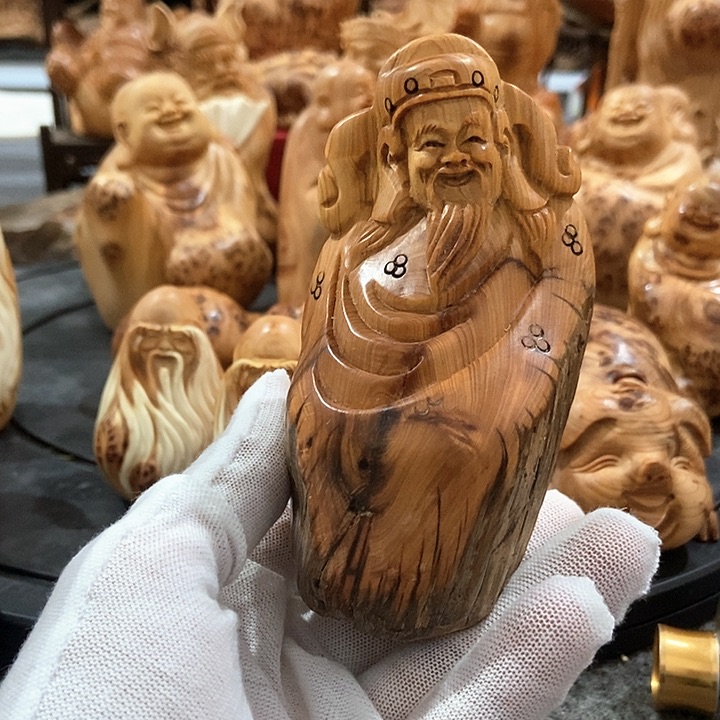 柏木（崖柏）原皮财神