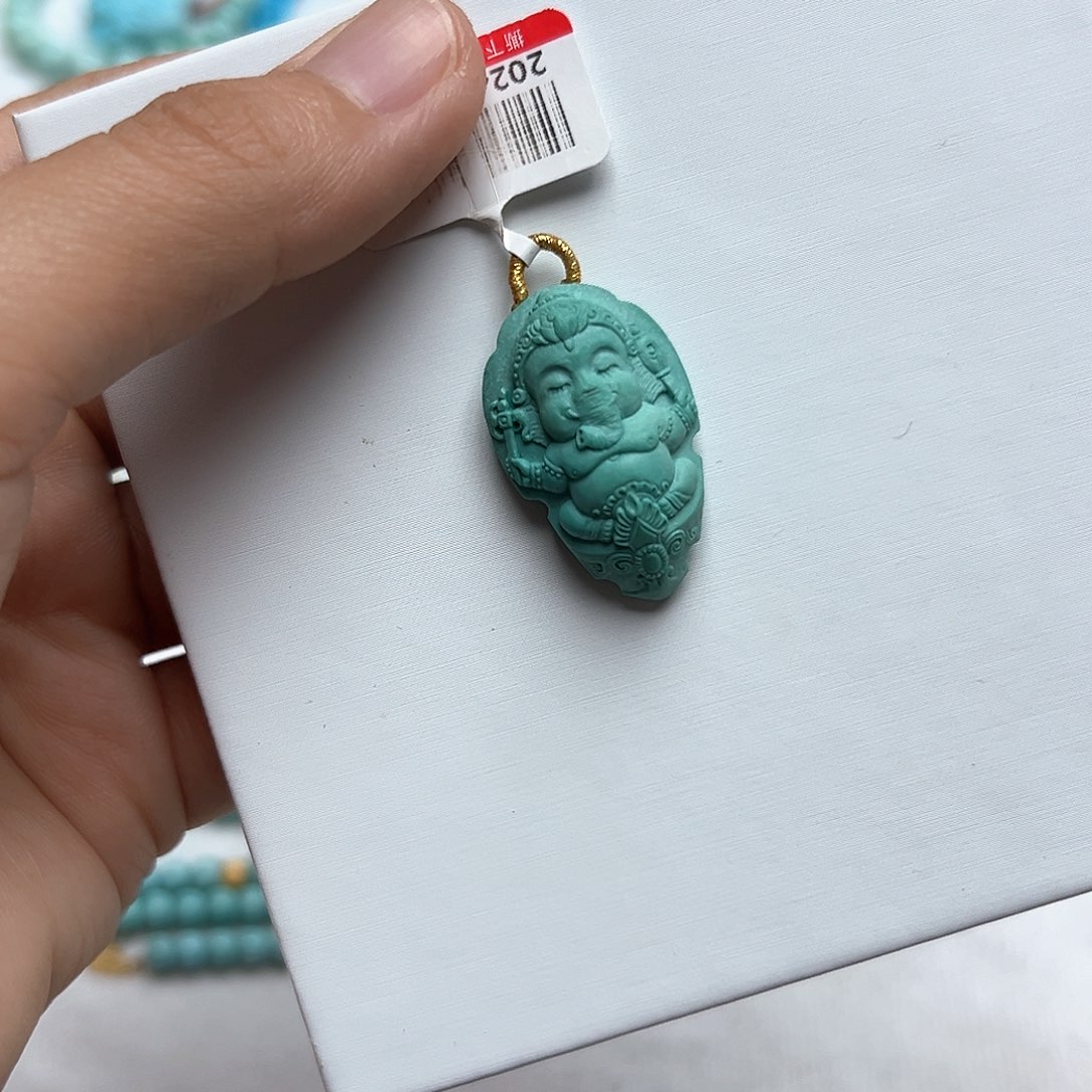 未镶嵌绿松石手链绿松雕刻