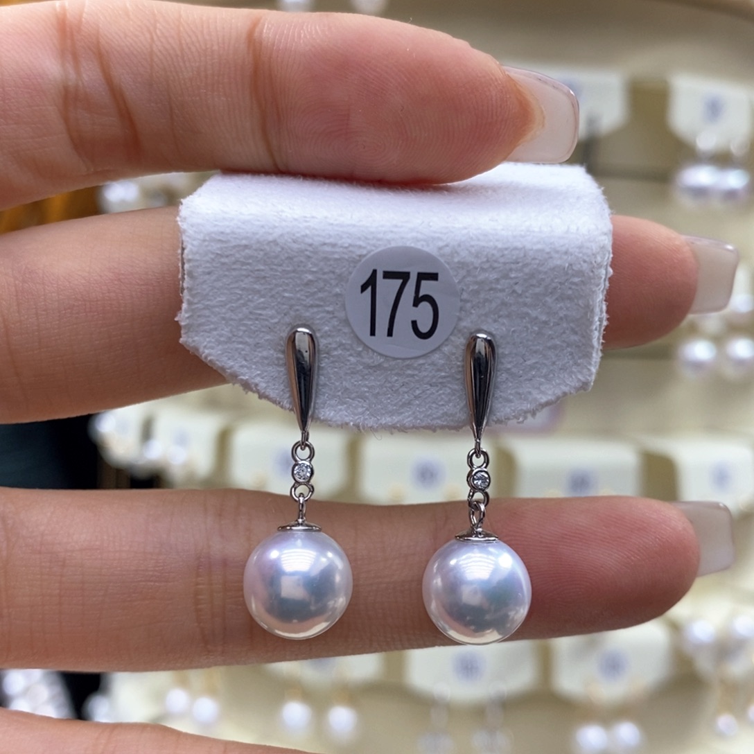 淡水珍珠耳饰银S925镶嵌
