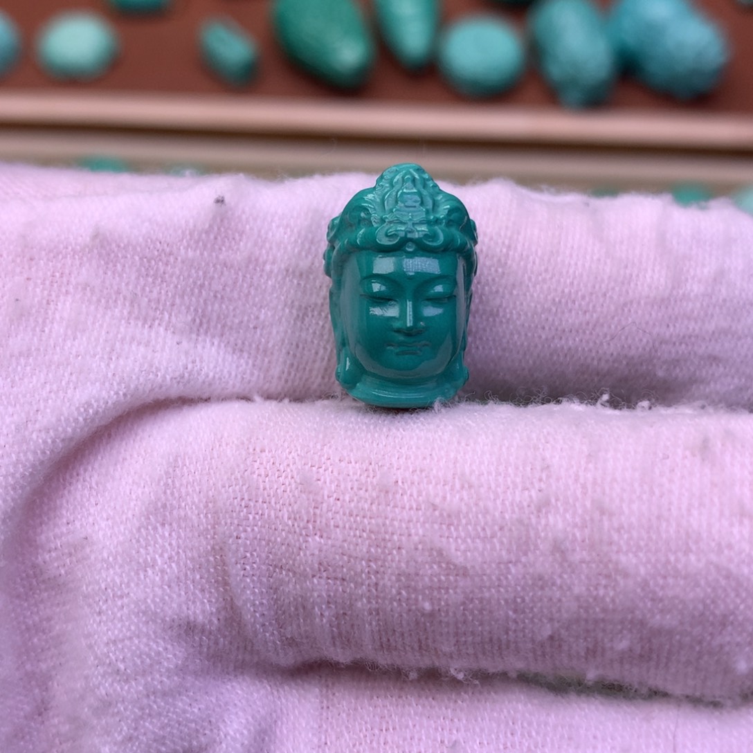 原生态散珠配珠观音头卡11.6