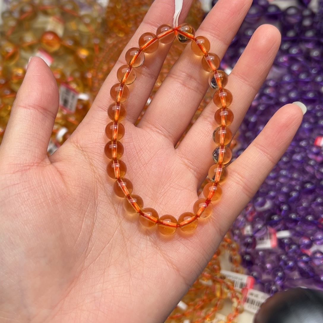 水晶手串未镶嵌黄水晶