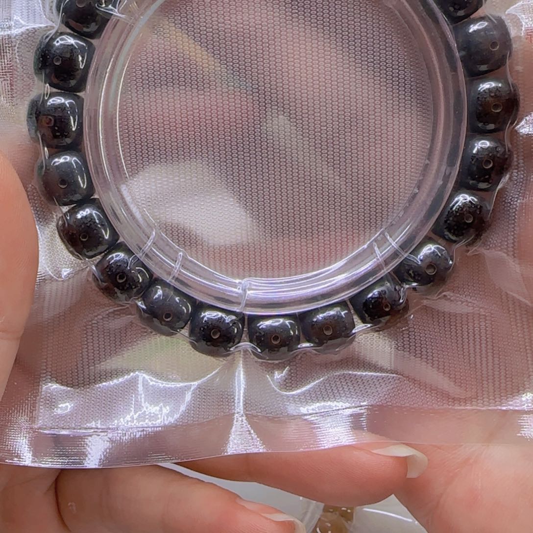 星月菩提手串8傲世黑巾星月菩提1.0桶单圈