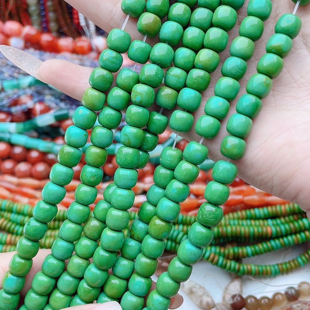 玛瑙/玉髓未镶嵌珠宝半成品松石吨吨一条卡8