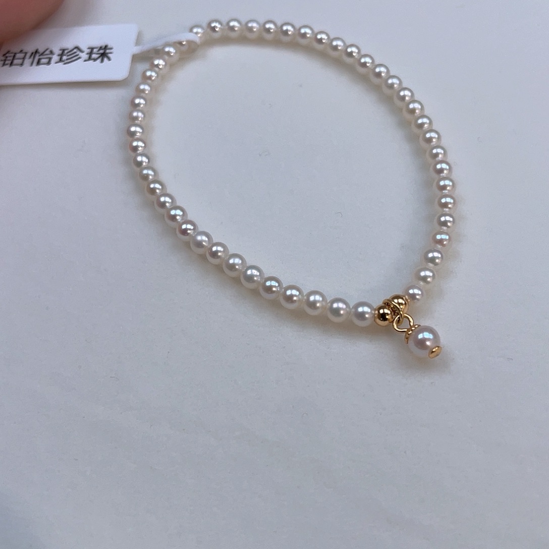 淡水珍珠手绳银S925镶嵌