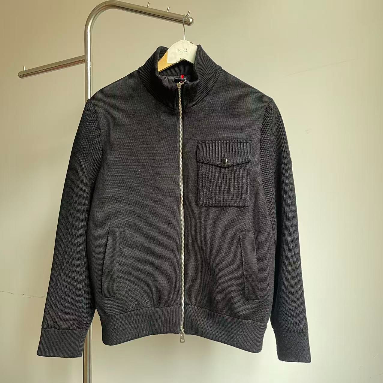 【梵高奢品】秋季长袖纯色男士简约针织面料羽绒/服【8013】