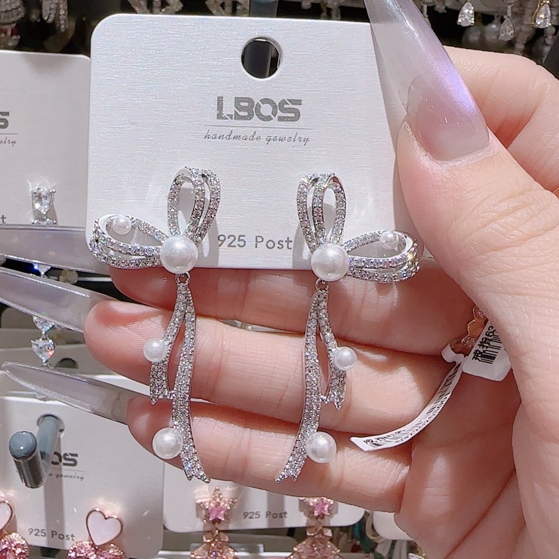 锆石铜合金925银耳环