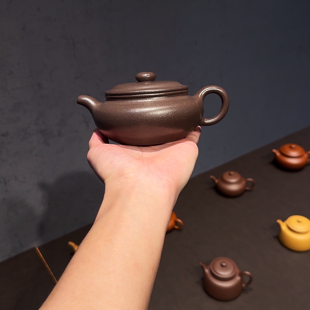 ****大紫砂公道杯大口扁腹 300cc天清泥