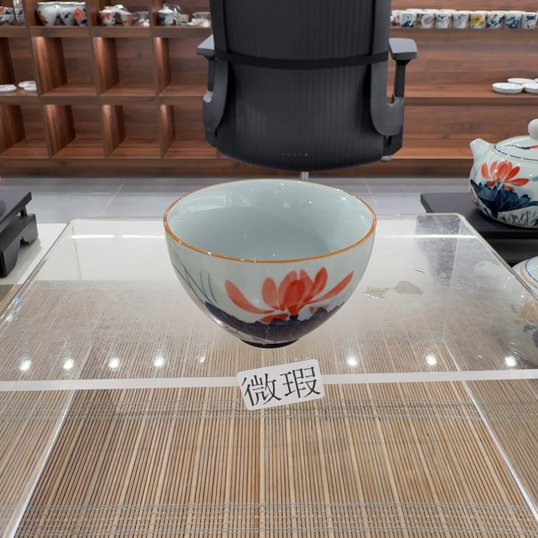 釉下手绘茶具微瑕