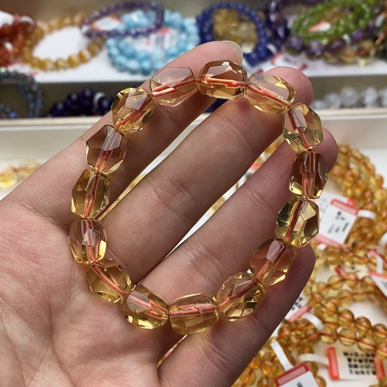 【闪购商品】黄晶手链未镶嵌黄水晶随形