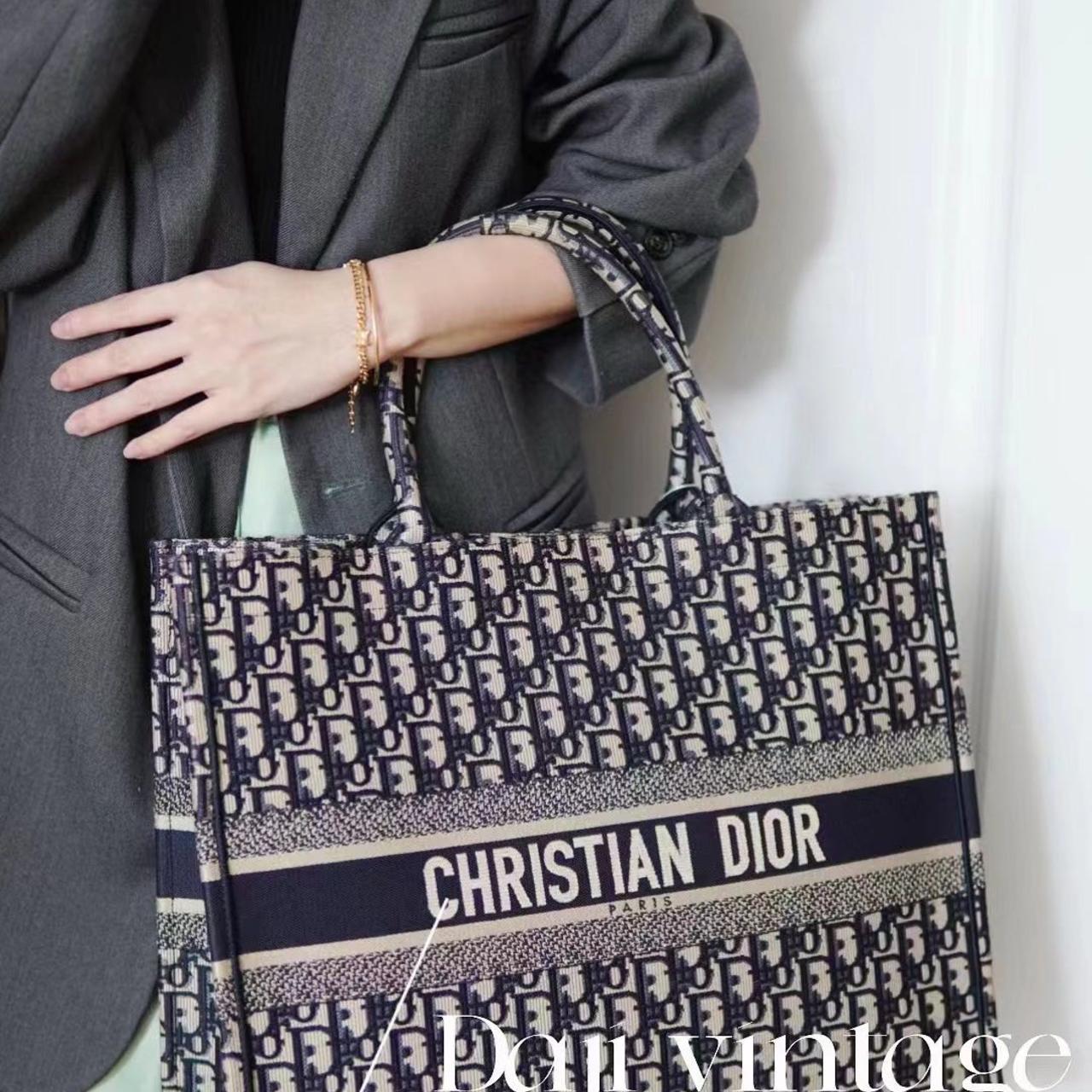 95新 DIOR/迪奥 大吉中古/Dior迪奥刺绣托特手提包