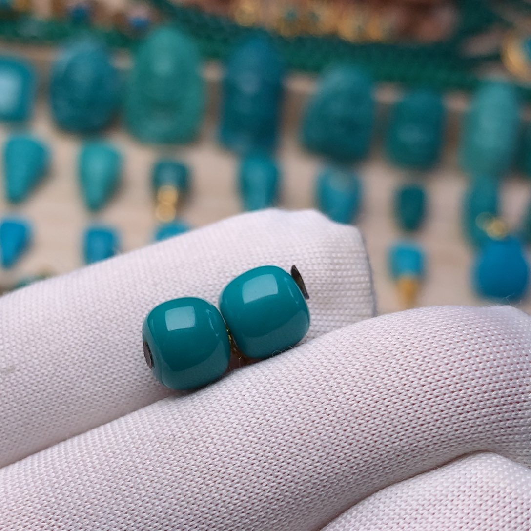 未镶嵌绿松石珠宝奇石8m m