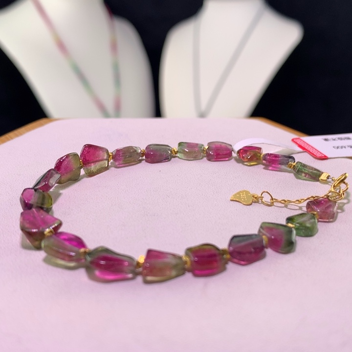 双色碧玺手链未镶嵌