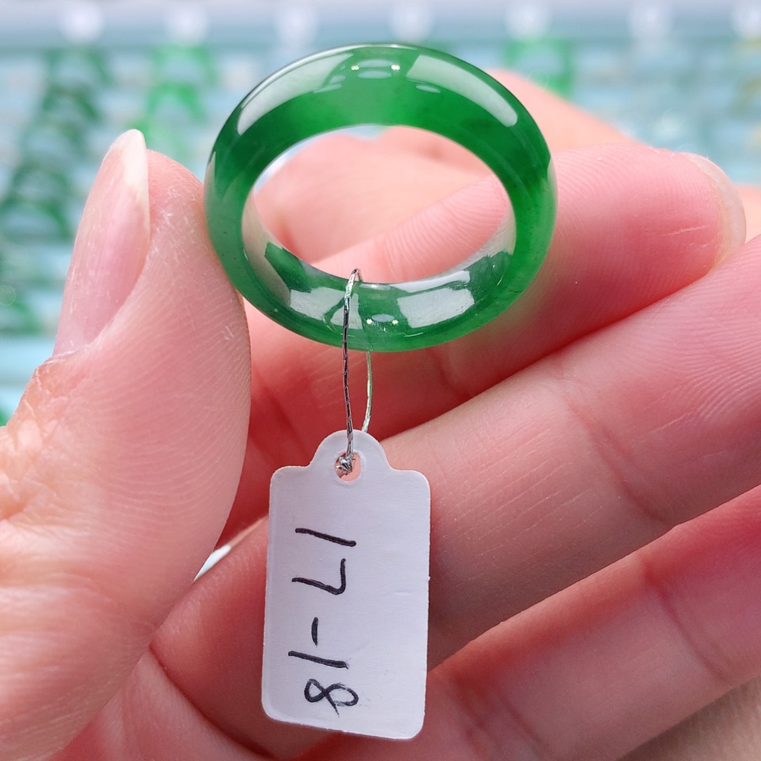 翡翠戒指未镶嵌A货缅甸翡翠