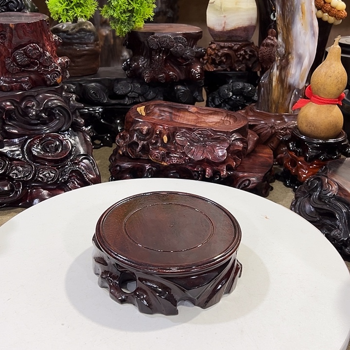 木素面圆形底座尺寸12*4.5