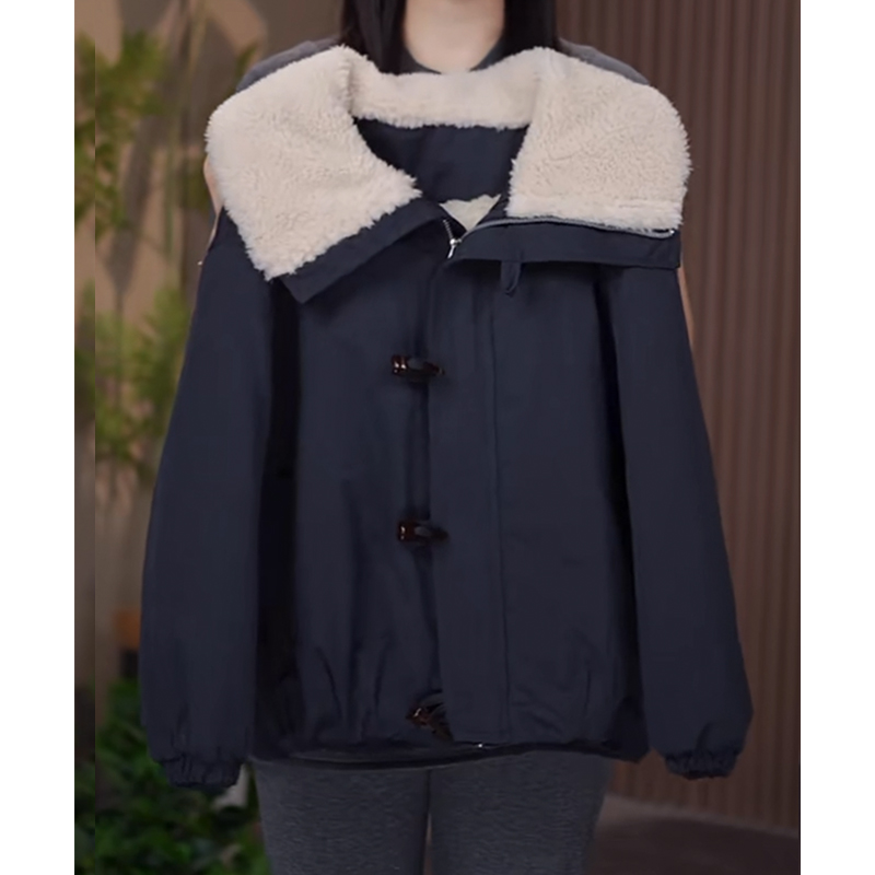 【童装版型 成人勿拍】女大童棉服派克服百搭宽松加绒加厚韩版冬季