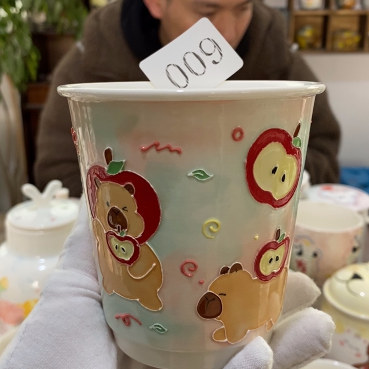 杯景德镇釉下彩手绘