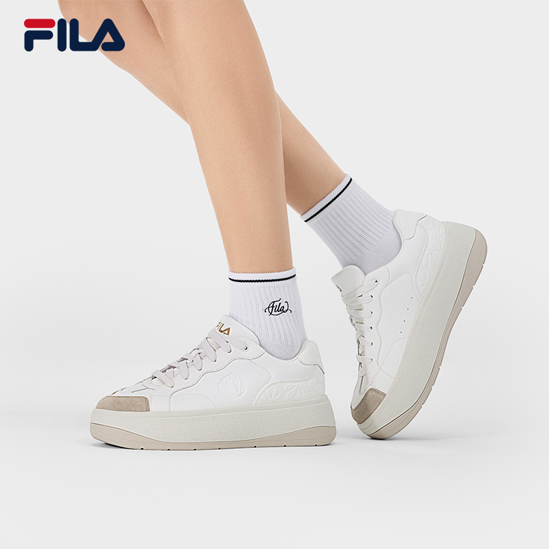FILA斐乐女鞋【HERITAGE板鞋】休闲运动跑步运动板鞋F12W611207F