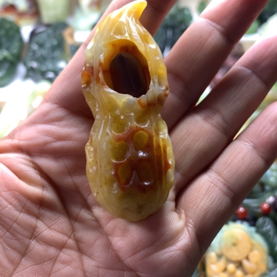 蛇纹石玉岫玉手把件未镶嵌