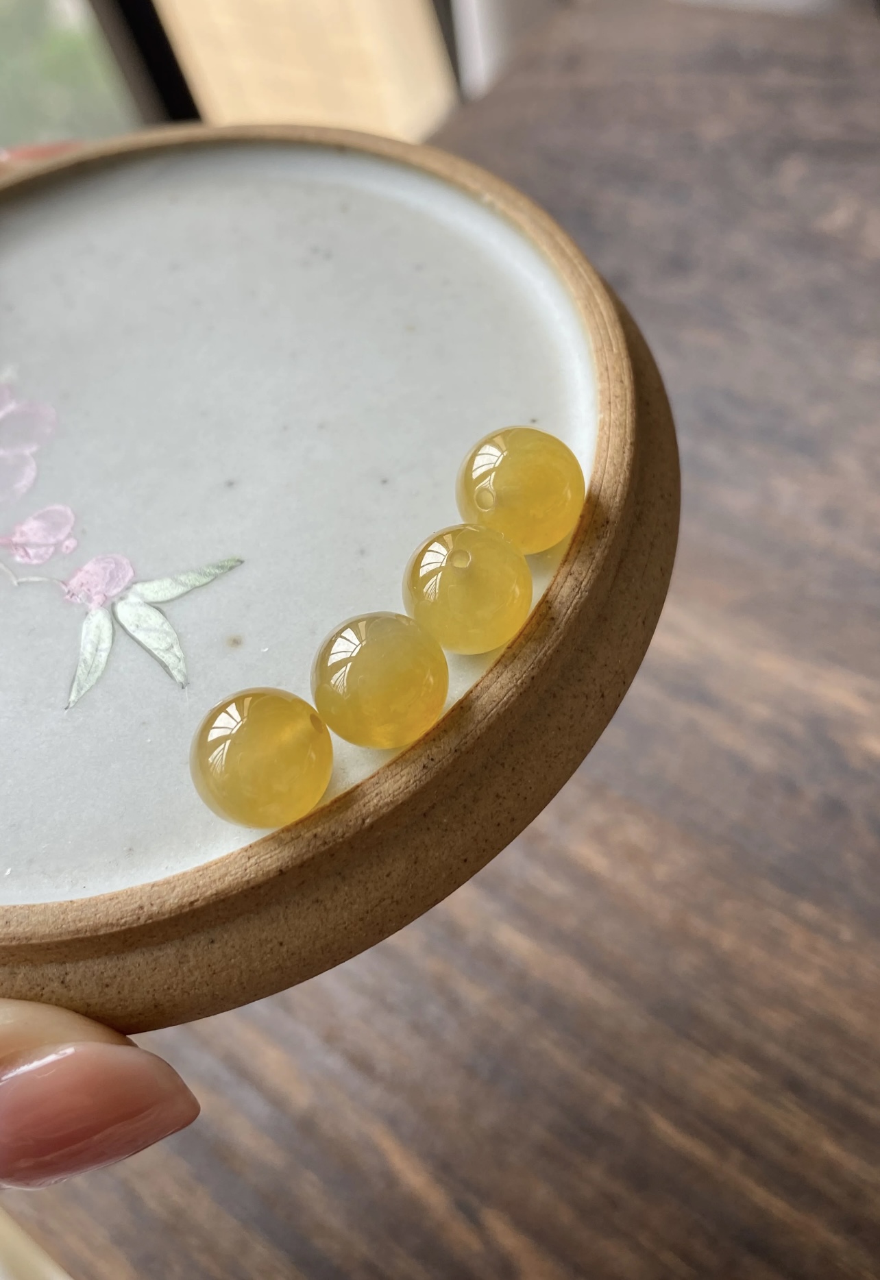 （天然缅甸翡翠A货，黄白紫蓝珠子专拍链接）拍一颗发一颗