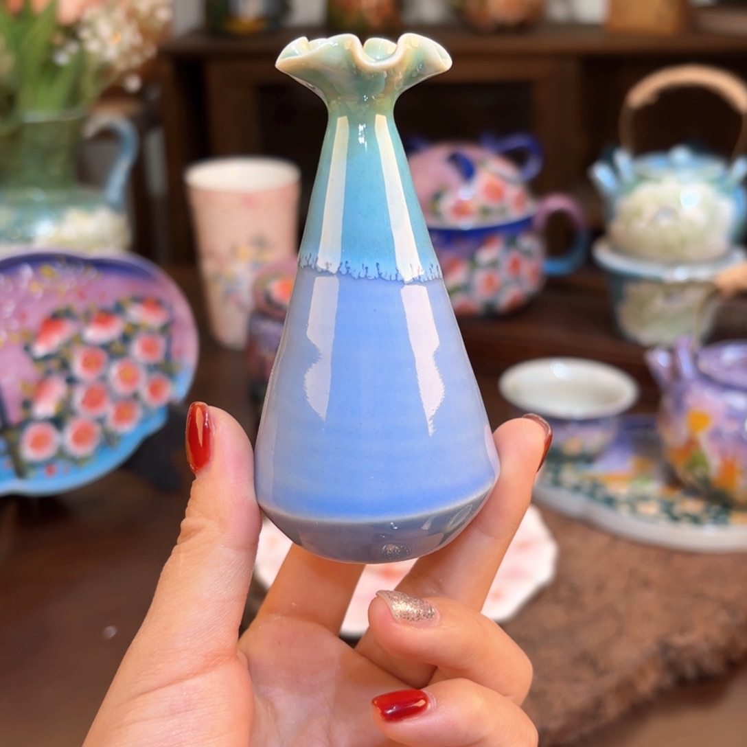 景德镇手绘高温釉下彩陶瓷茶具