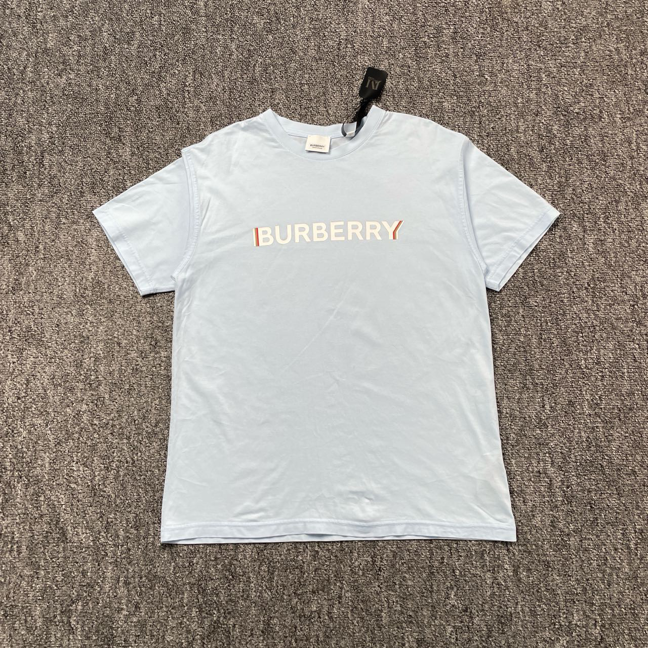 99新 BURBERRY/博柏利 3909/字母印花圆领T恤/xs码/99新