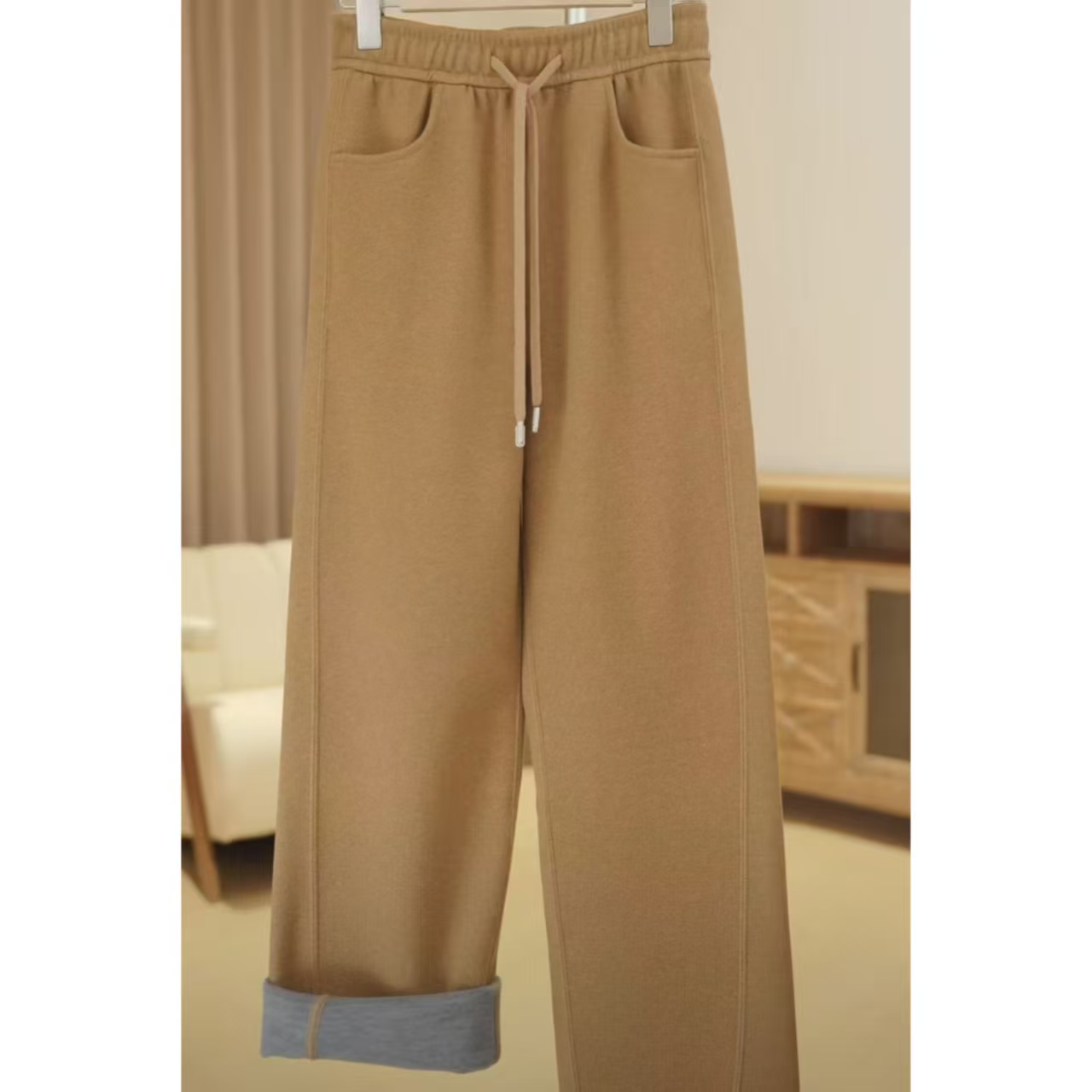 2025年秋冬爆款美绒呢羊毛直筒裤2563阳阳