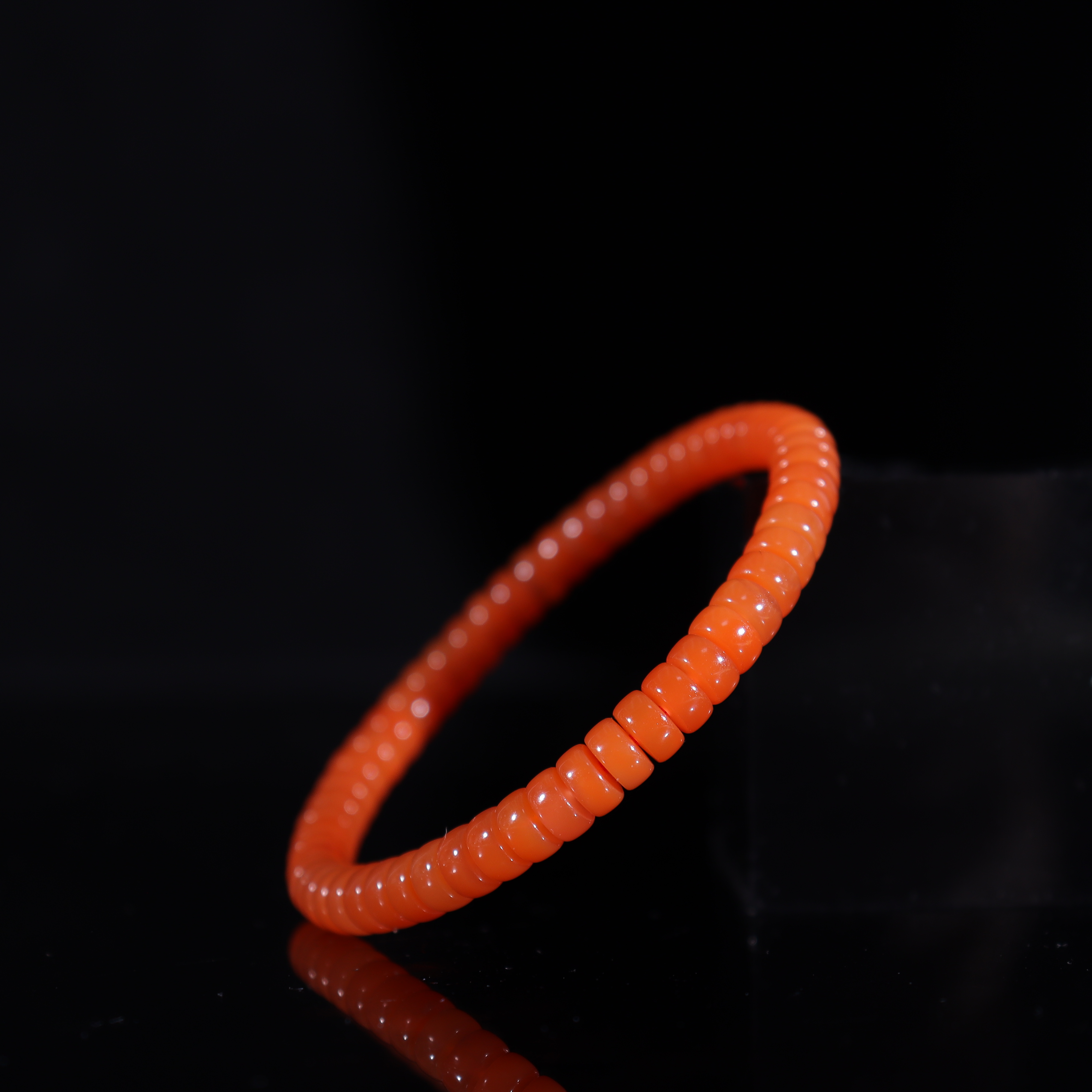 原矿南红瓦西柿子红隔片手串6mm（多样性发货，拍一发一）