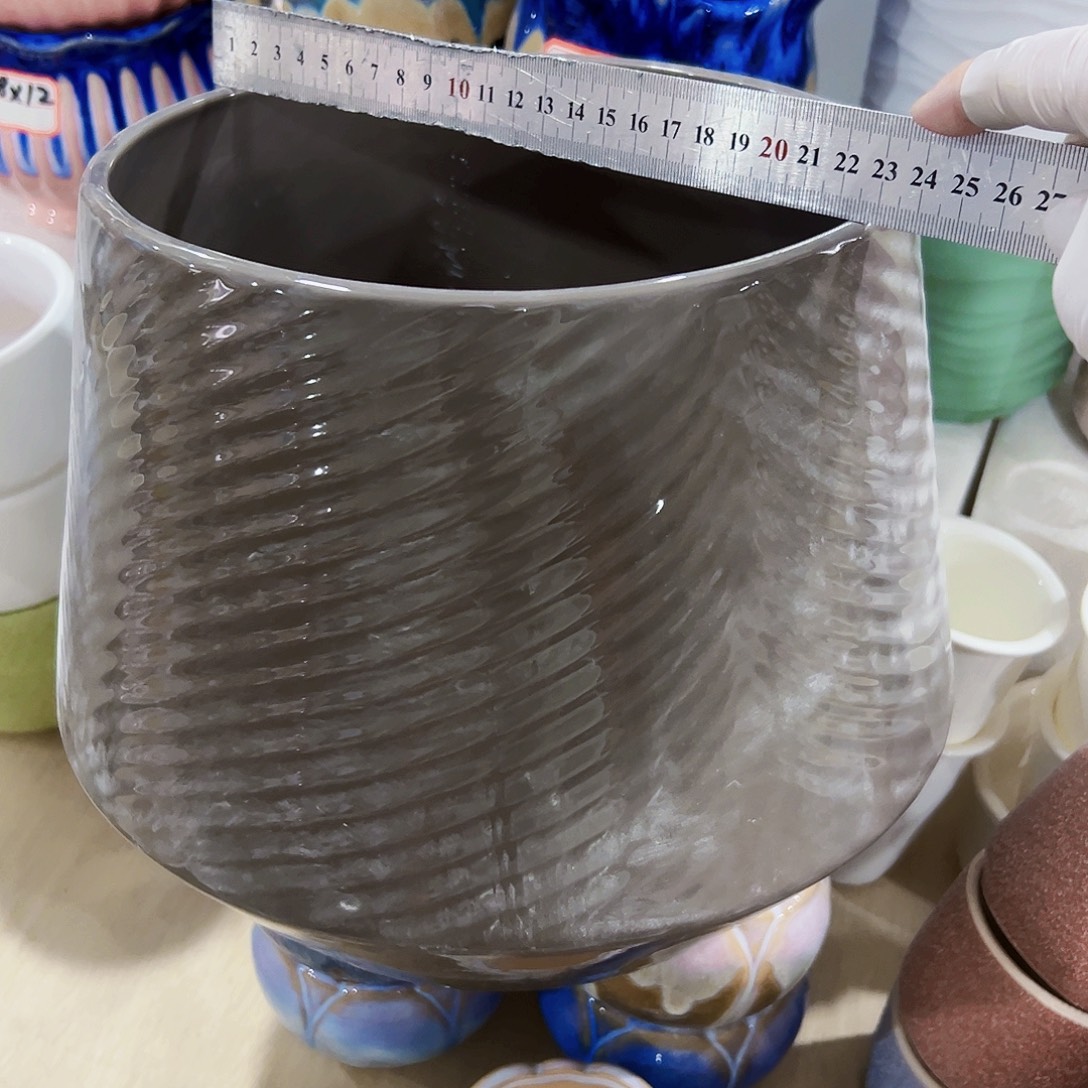 有孔，外贸尾单陶瓷花盆凑单10米包邮